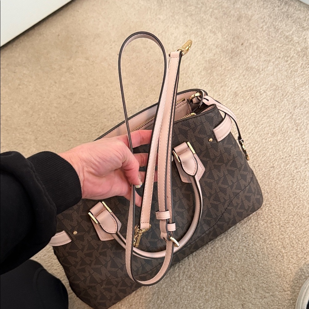 Michael Kors Satchel in Brown and Pink - Picture 4 of 8